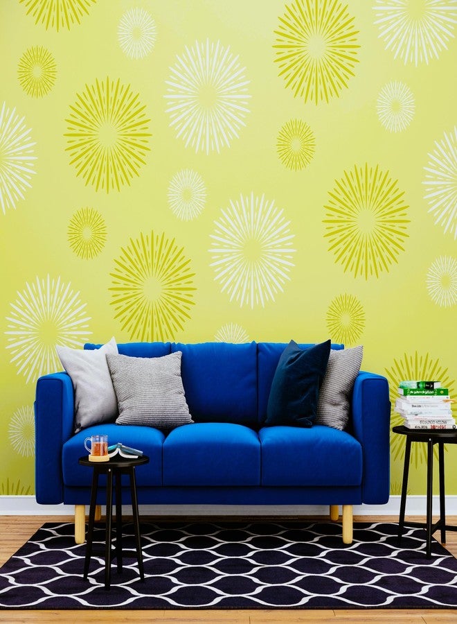StenCart Firework Pack of 4 Reusable Wall Stencil for Wall Painting Home Wall Decoration(16 inch x 24 inch)-Suitable for Room Decor,Ceiling and Floors Stencil - Image 5